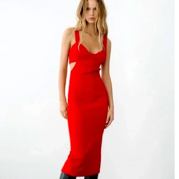 white christmas dresses Cutout One-Shoulder Maxi Women Dress – Zara-Craft main image 0